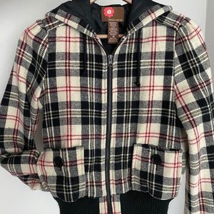Wool plaid jacket